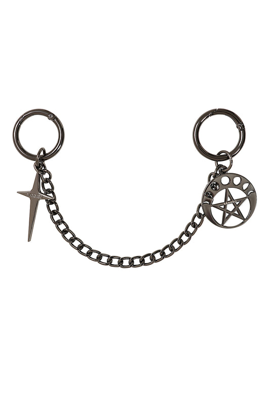 Banned Alternative SORCERER PENTAGRAM & CROSS CHAIN