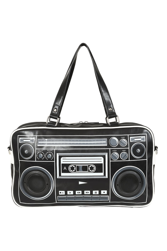 Banned Alternative Black Boombox Bag