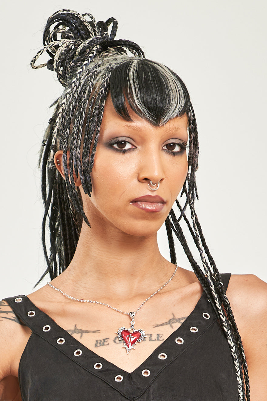 Banned Alternative Red Crimson Heart Necklace