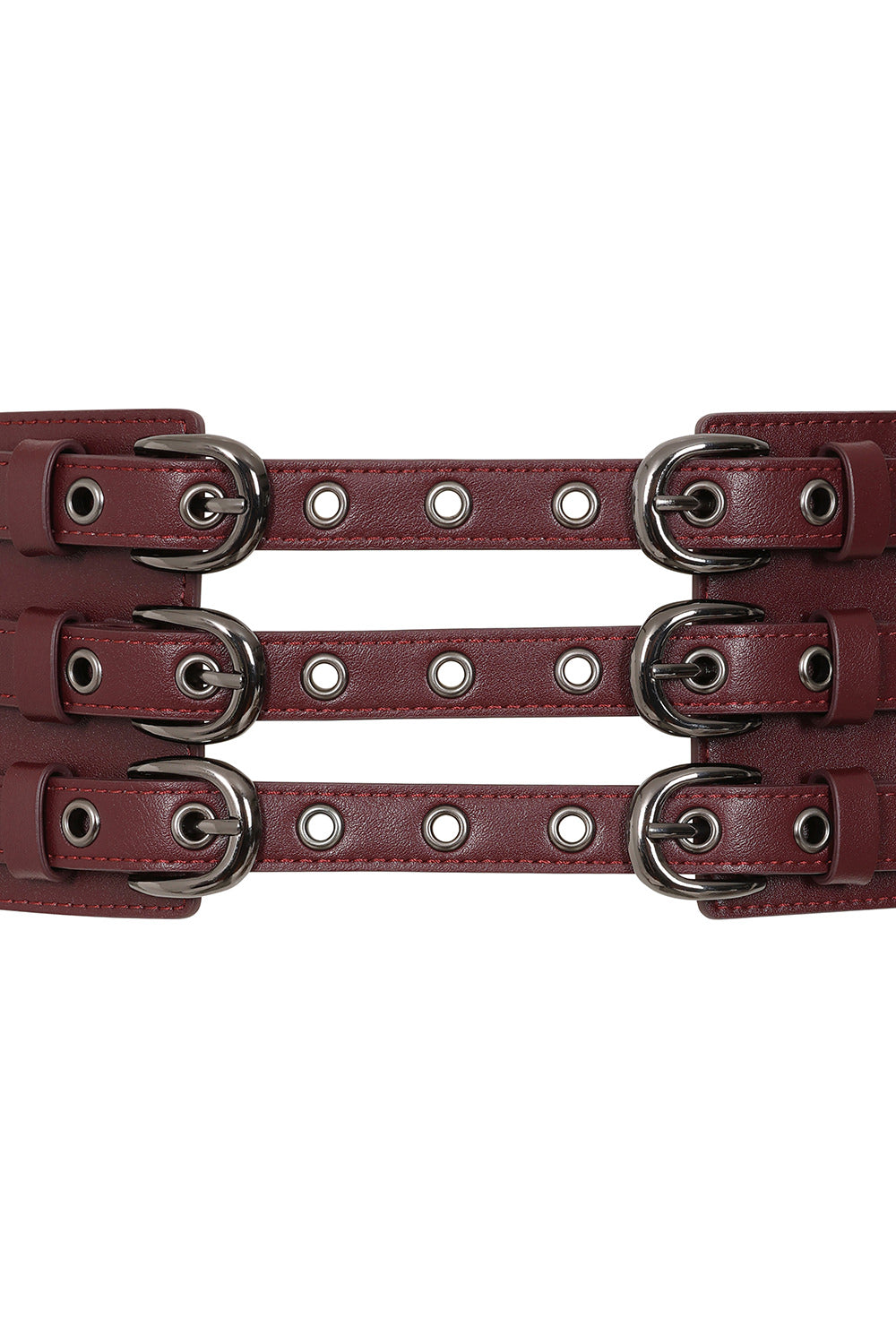 Banned Alternative Burgundy Mourning Wrap Belt