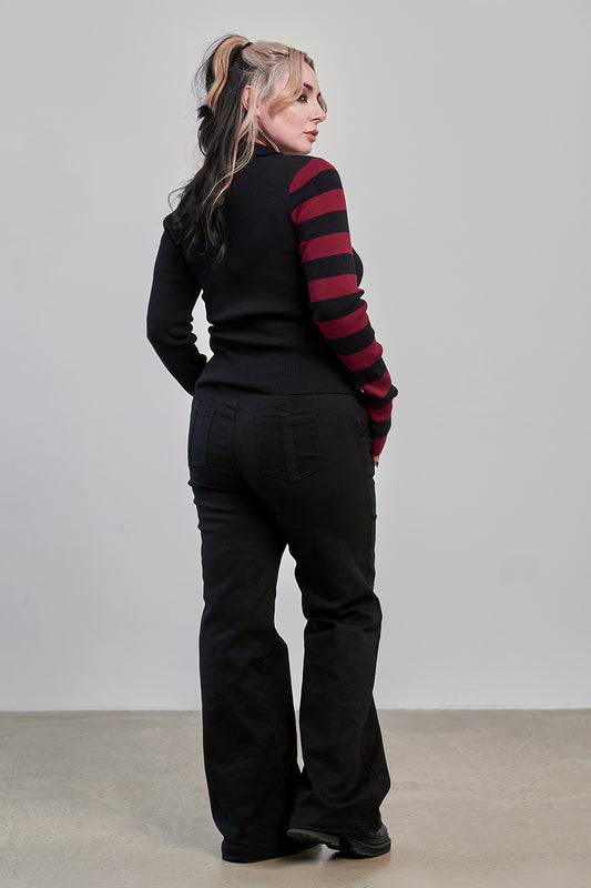 Banned Alternative Black/Burgundy Midnight Ritual Cardigan