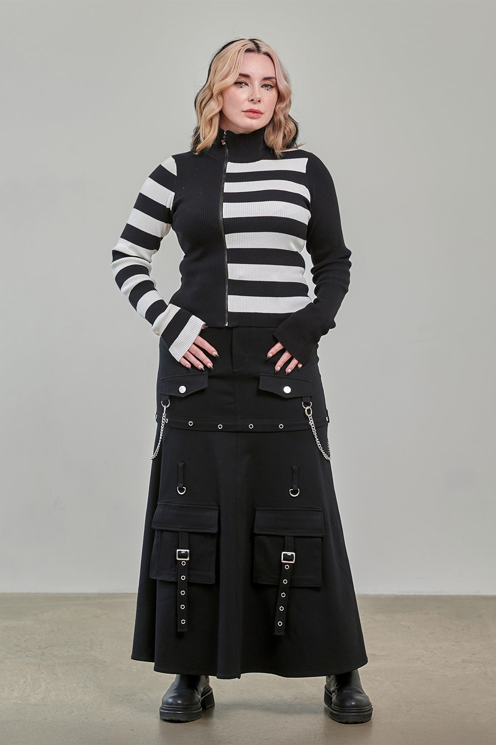 Banned Alternative Black/White Midnight Ritual Cardigan