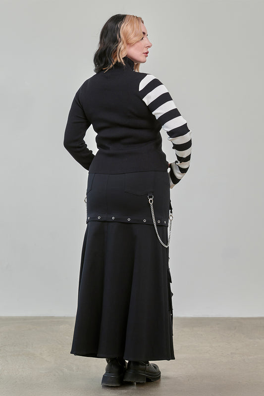 Banned Alternative Black/White Midnight Ritual Cardigan