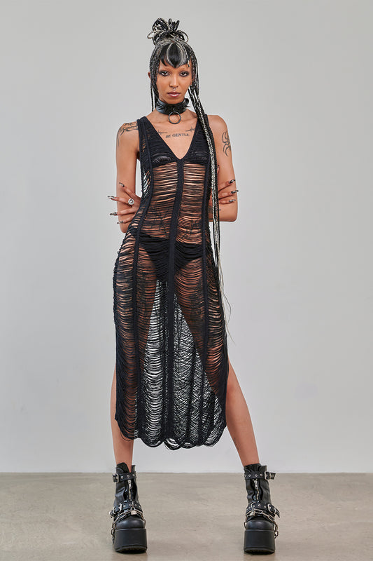 Banned Alternative Black Midnight Threads Dress
