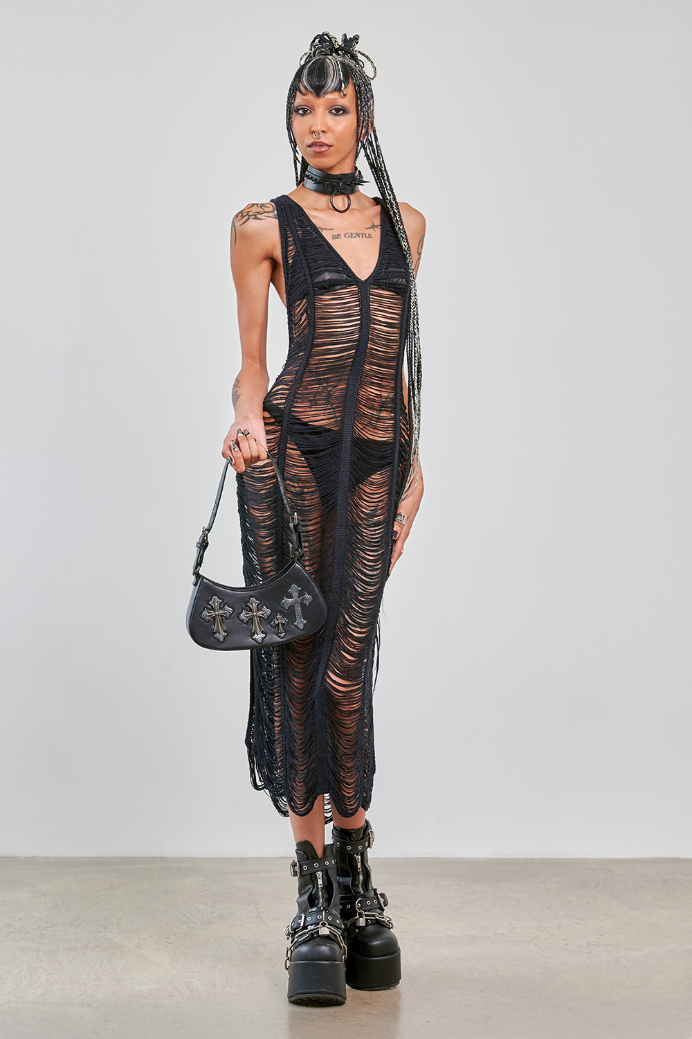 Banned Alternative Black Midnight Threads Dress
