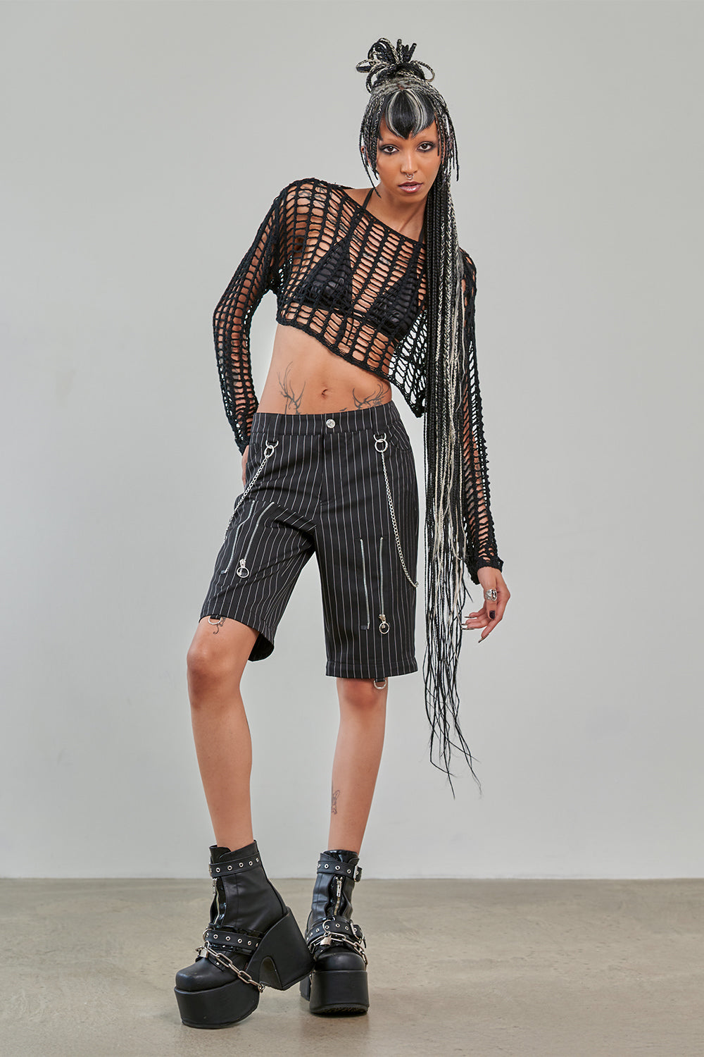 Banned Alternative Black Shadow Grid Jumper