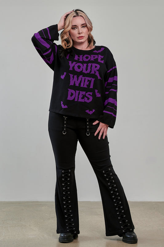 Banned Alternative Black Spooky Network Jumper
