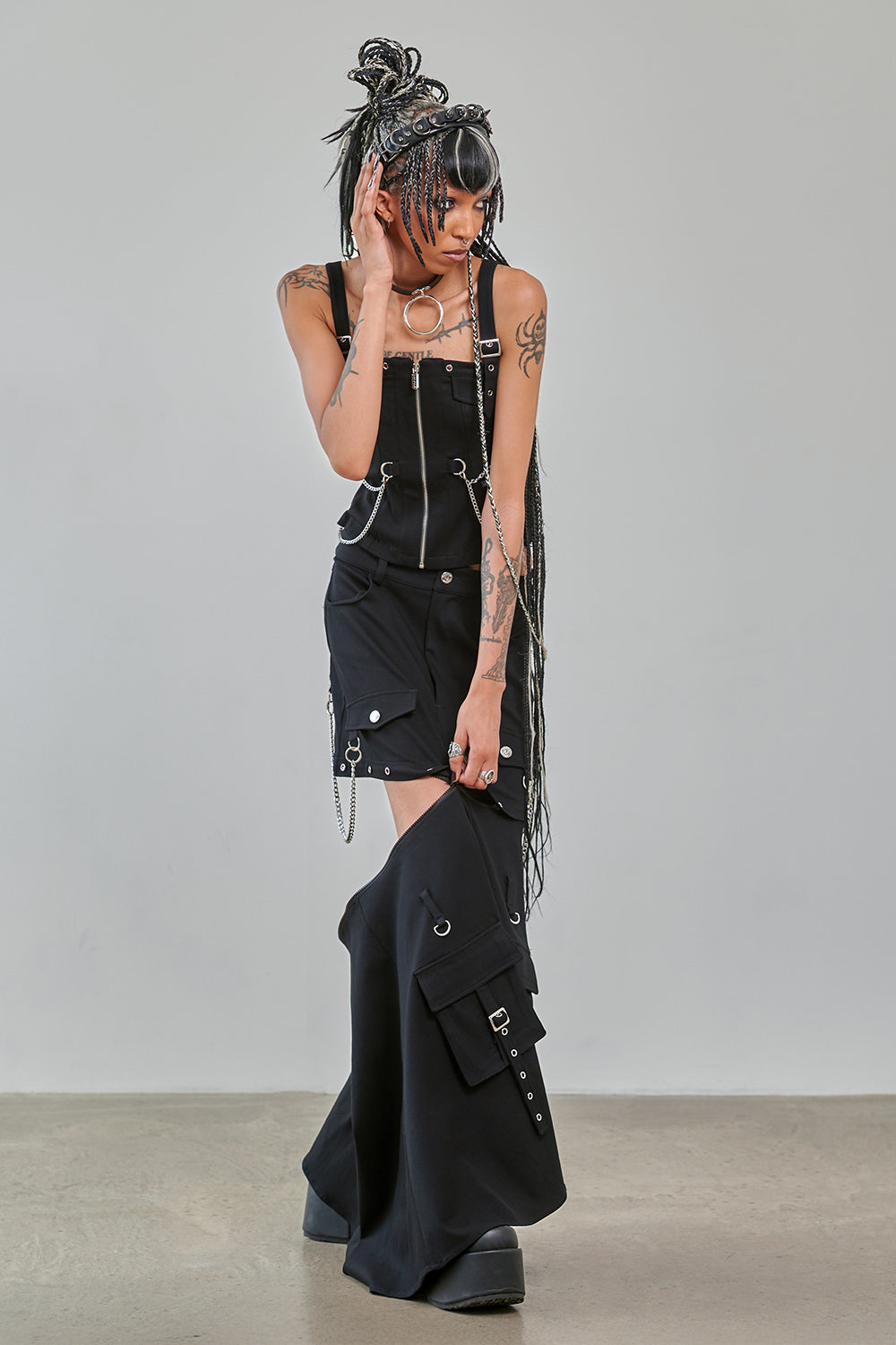 Banned Alternative Black Street Anarchy Skirt