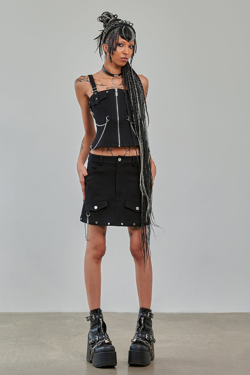 Banned Alternative Black Street Anarchy Skirt