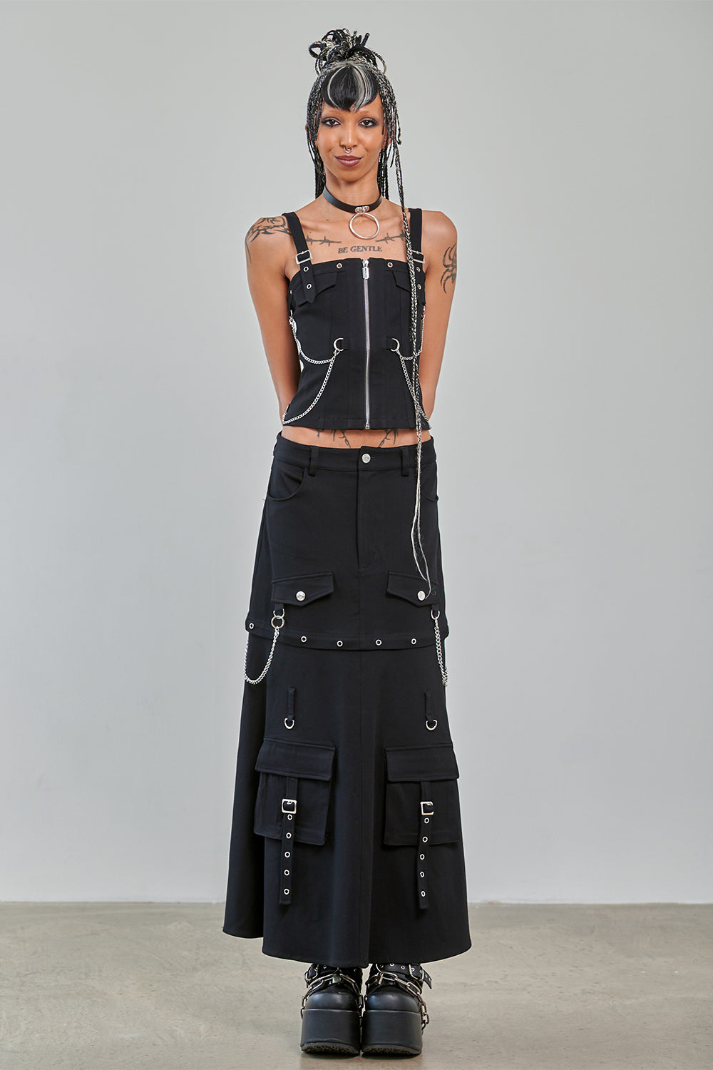 Banned Alternative Black Street Anarchy Skirt