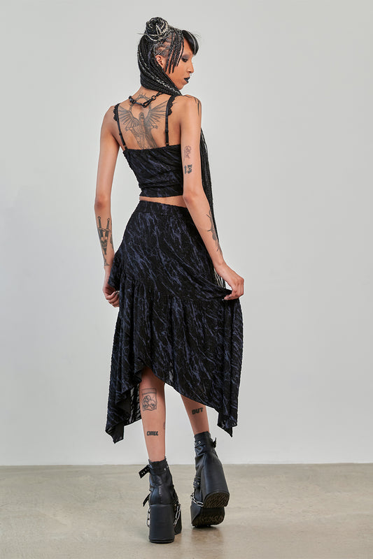 Banned Alternative Black Dark Angel Lace Up Top