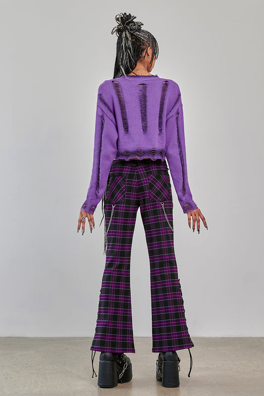 Banned Alternative Purple Scarlett Vixen Trousers