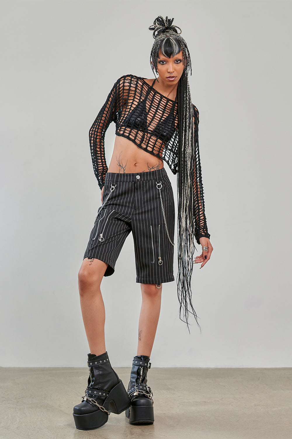 Banned Alternative Black Chain Reaction Trousers