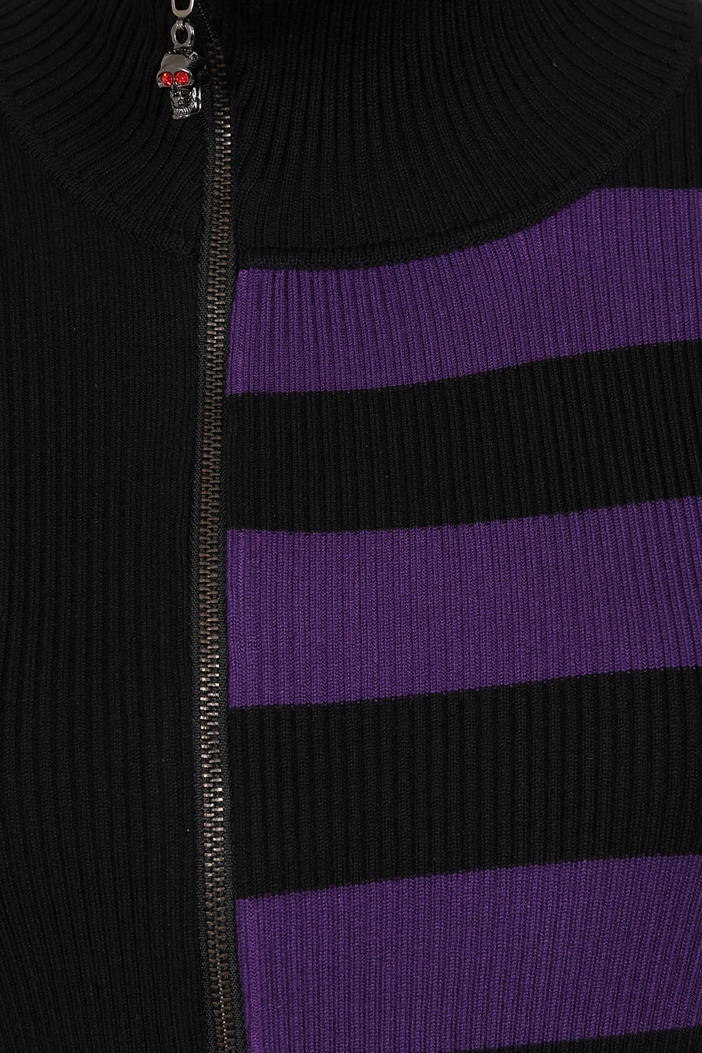 Banned Alternative Black/Purple Midnight Ritual Cardigan