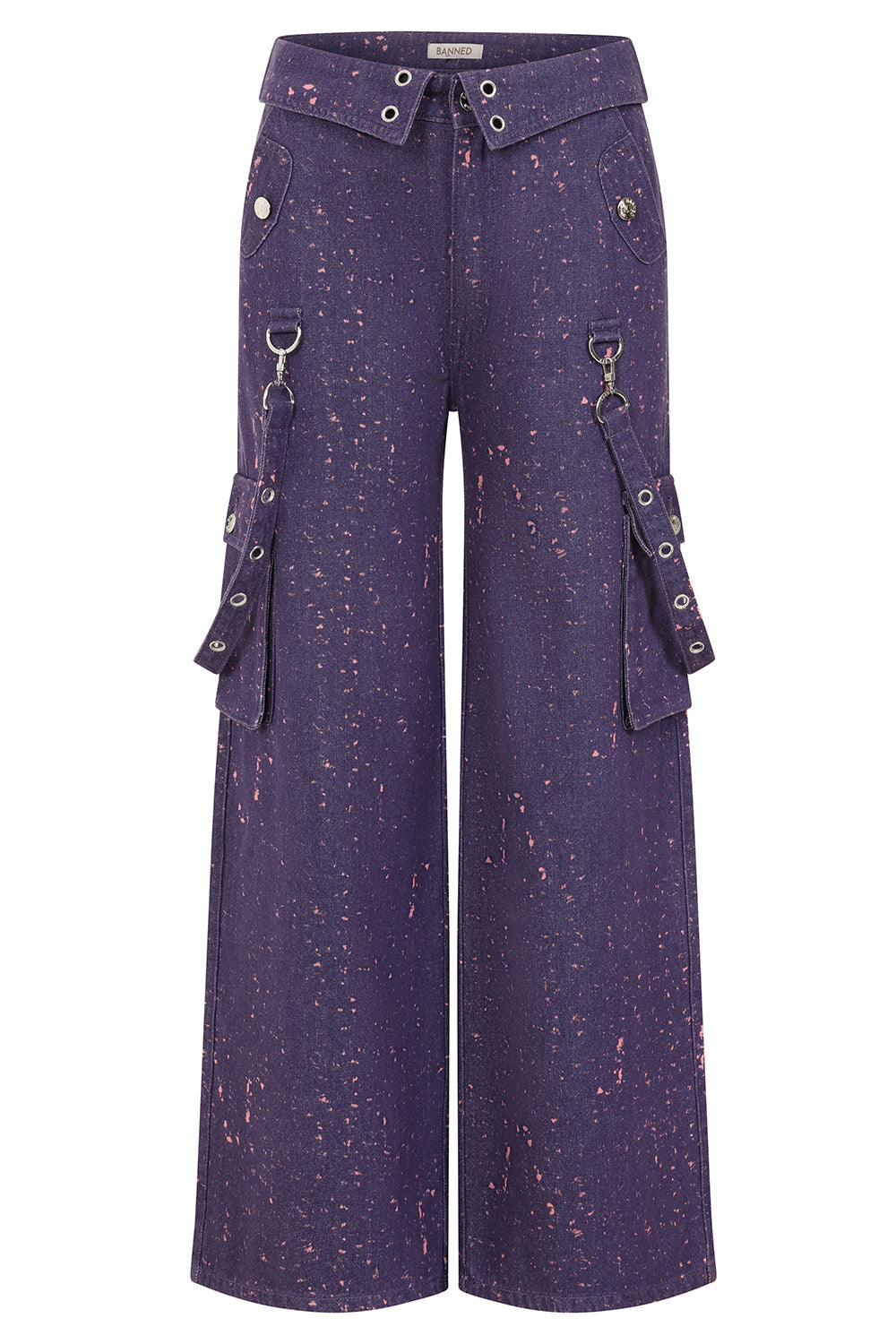 Banned Alternative Purple Candy Strap Trousers