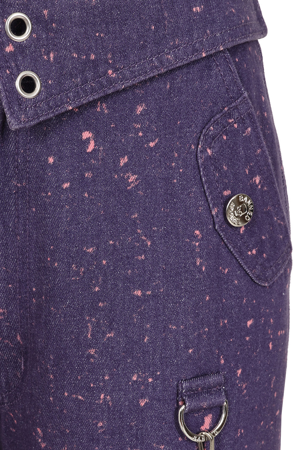 Banned Alternative Purple Candy Strap Trousers