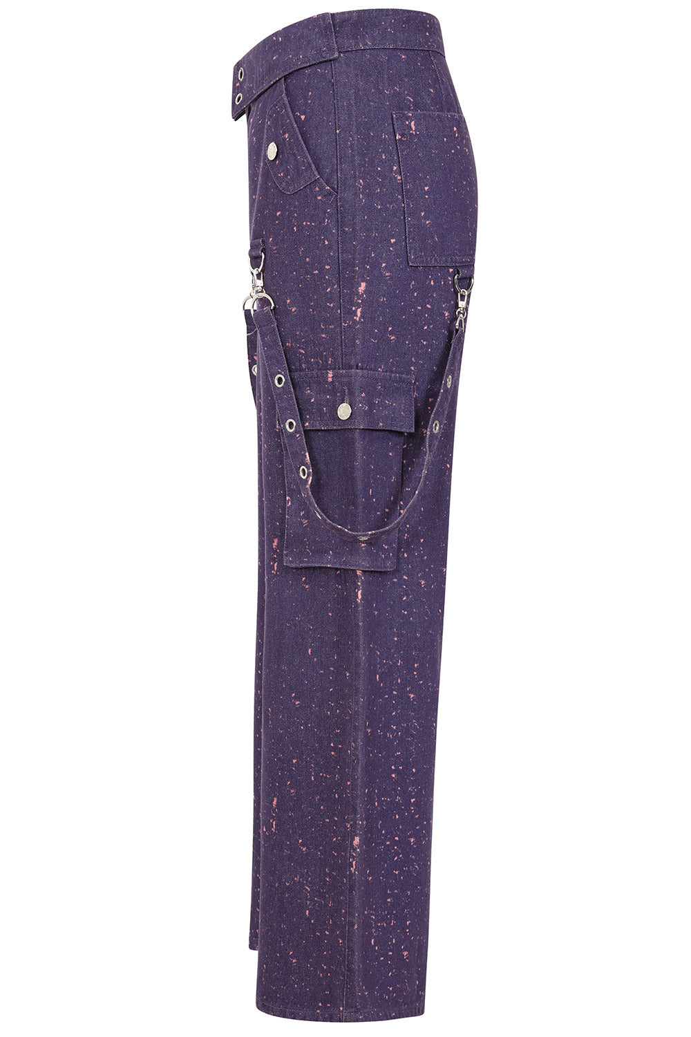 Banned Alternative Purple Candy Strap Trousers