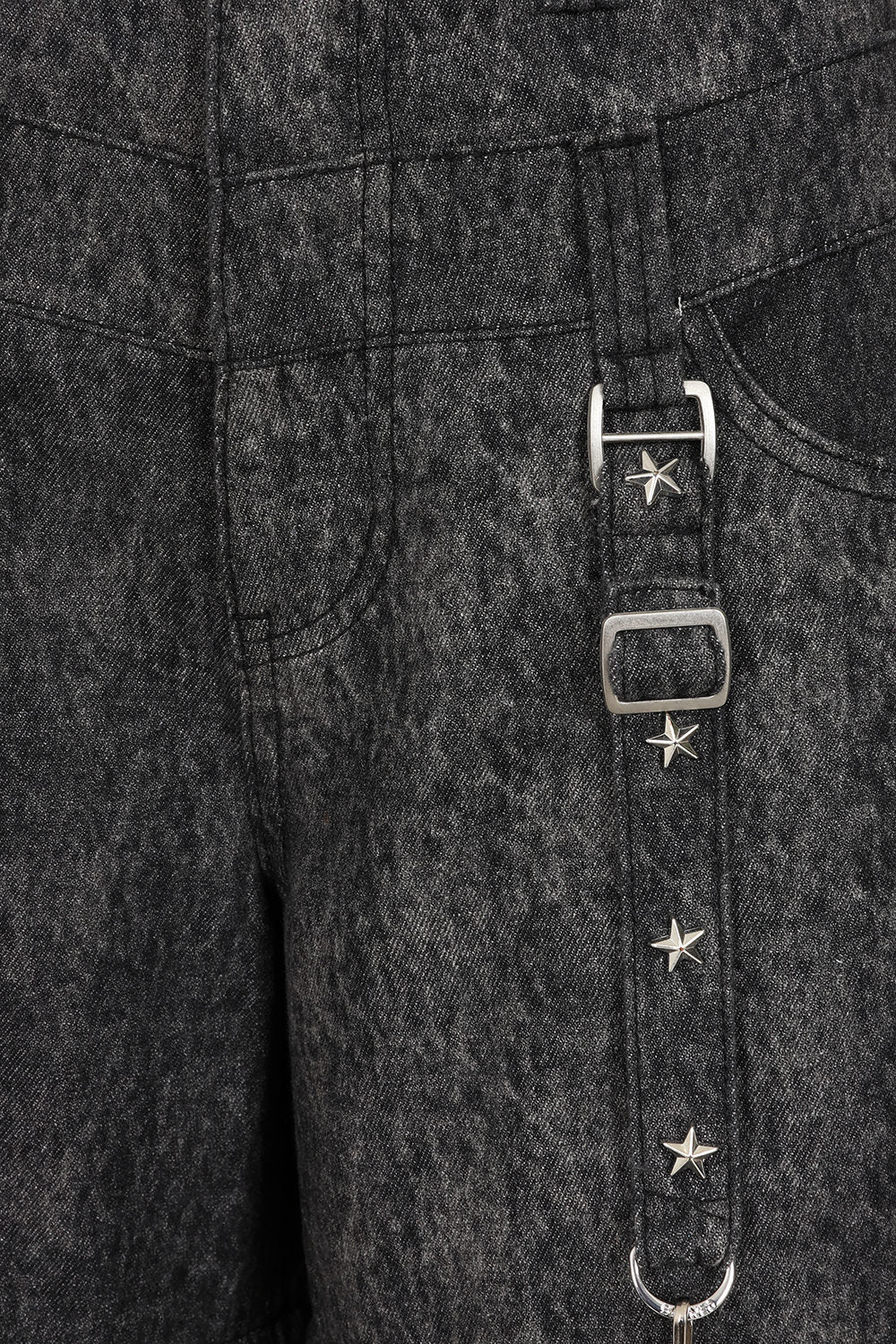 Banned Alternative Grey Glitchcore Detachable Trousers