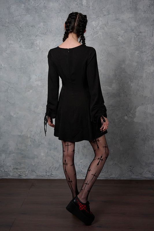 Banned Alternative Black Serpent Seam Dress