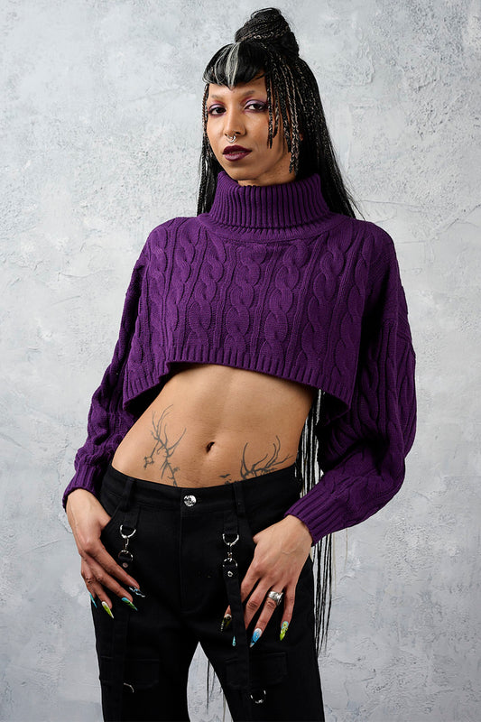 Banned Alternative Purple Knitcore Chaos Jumper