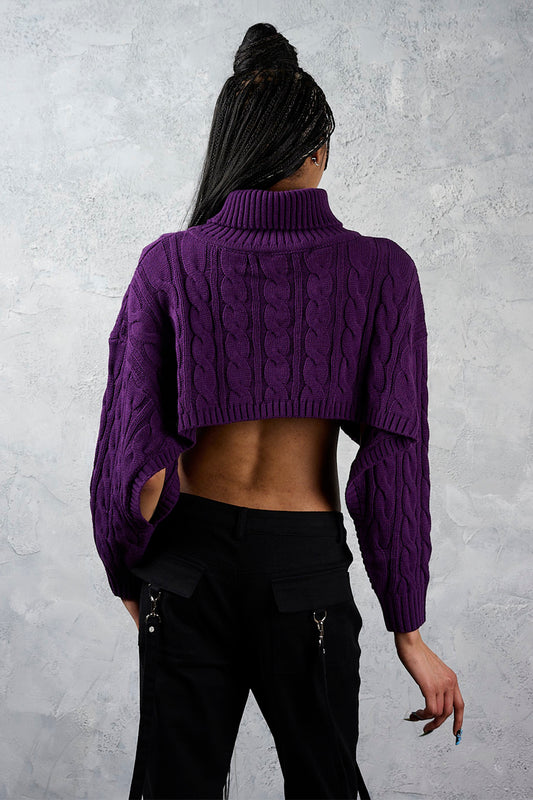 Banned Alternative Purple Knitcore Chaos Jumper