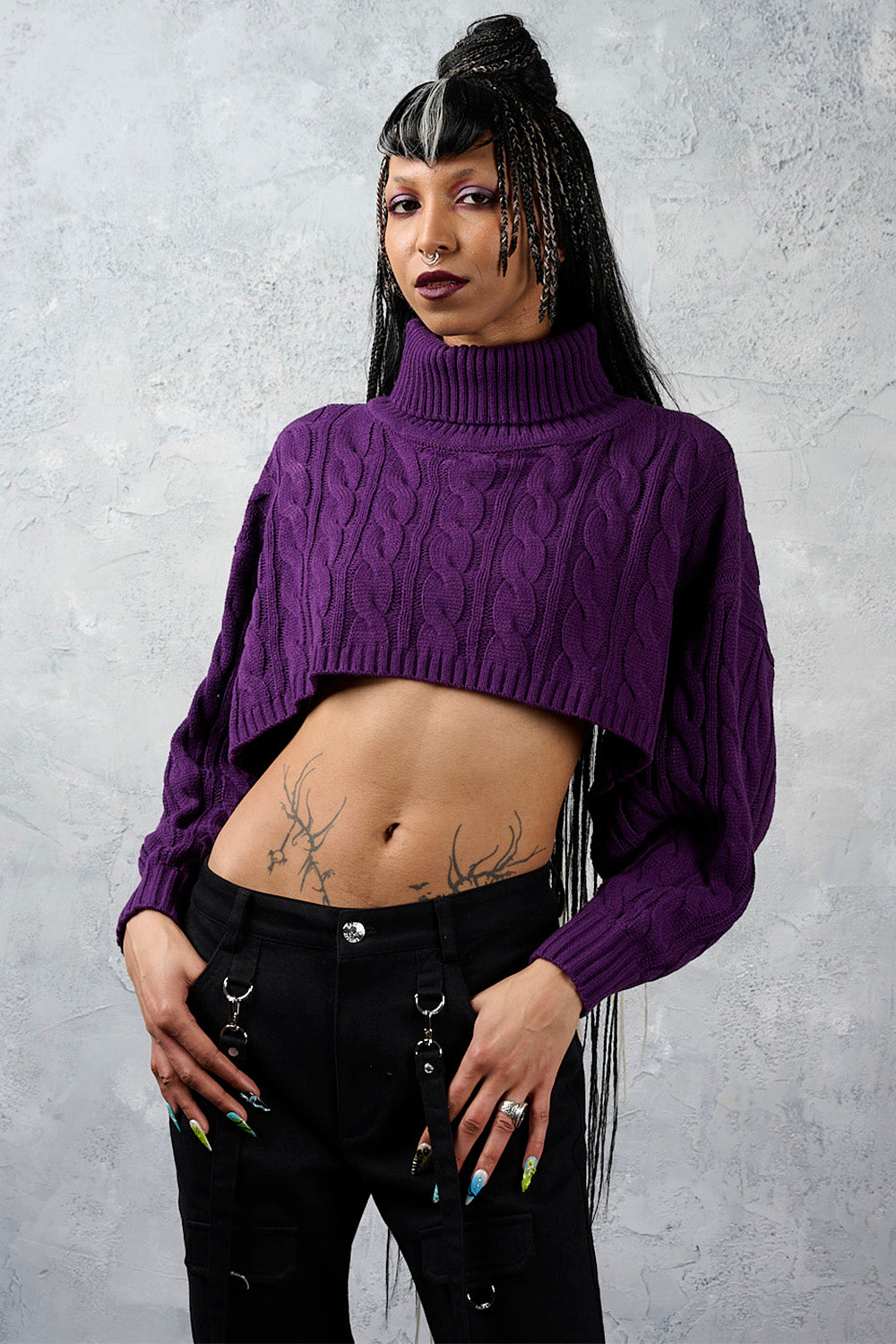 Banned Alternative Purple Knitcore Chaos Jumper