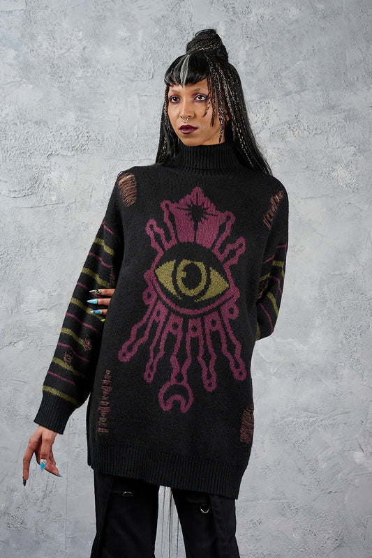 Banned Alternative Black Third Sight Jumper
