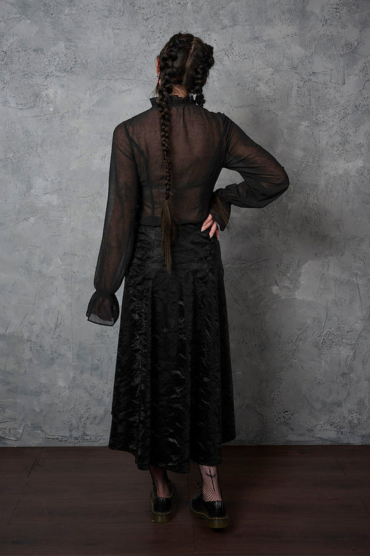 Banned Alternative Black Straphex Skirt