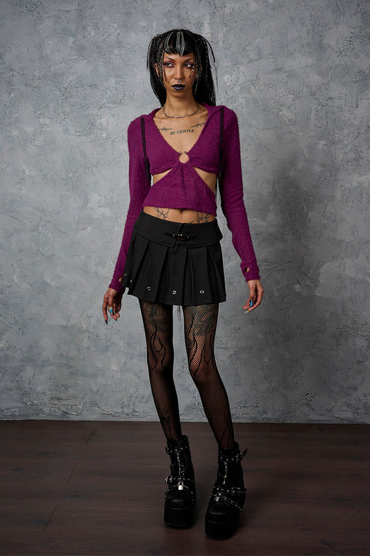 Banned Alternative Black Hall Pass Heartbreaker Skirt