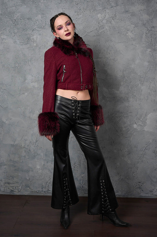 Banned Alternative Black Witchrise Flare Trousers
