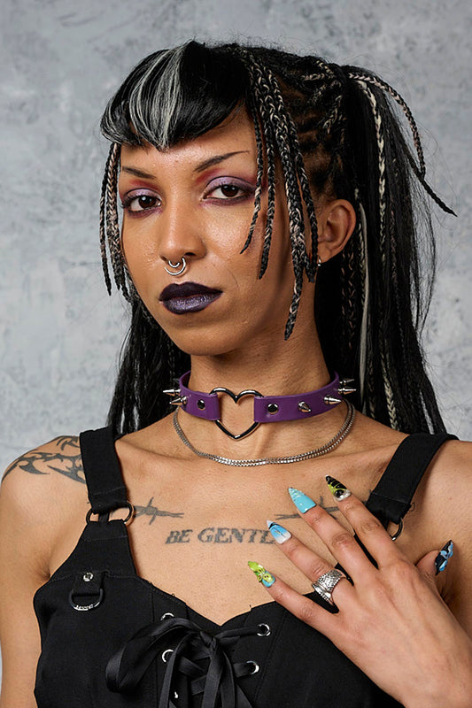 Banned Alternative Purple Saki Heart Chocker