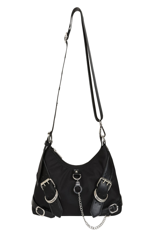 Banned Alternative Black Halo Shackles Hobo Bag