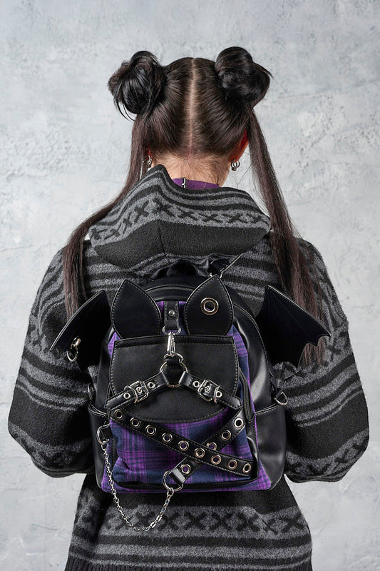 Banned Alternative Purple/Black Afterparty Chaos Backpack