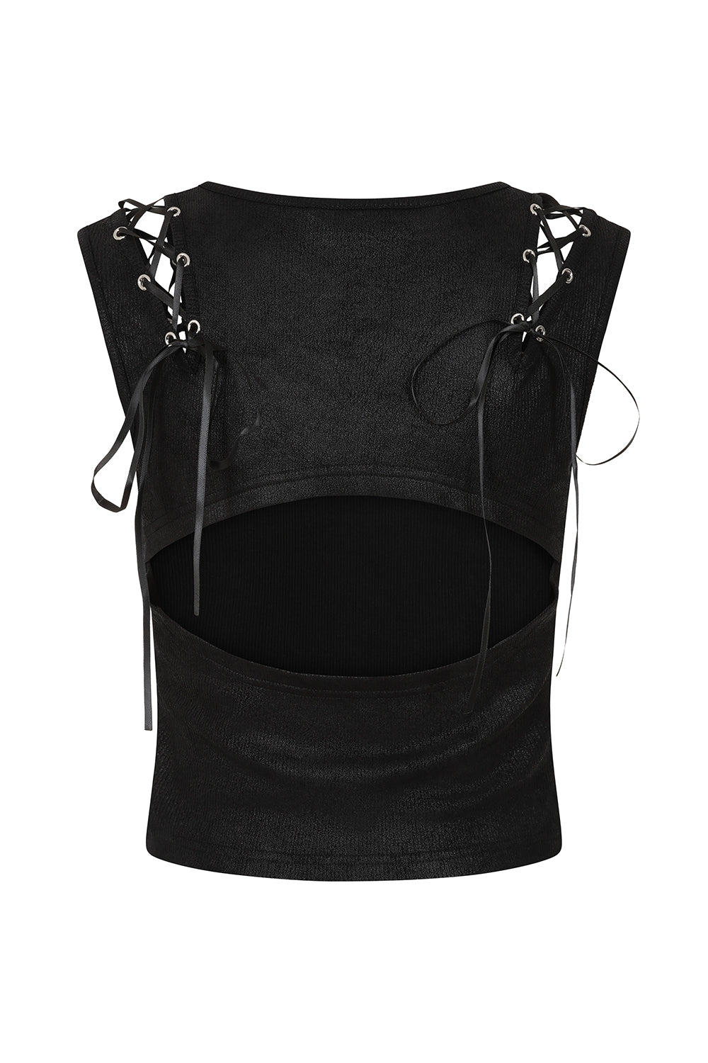 Banned Alternative Black Banned Rogue Ribbon Top