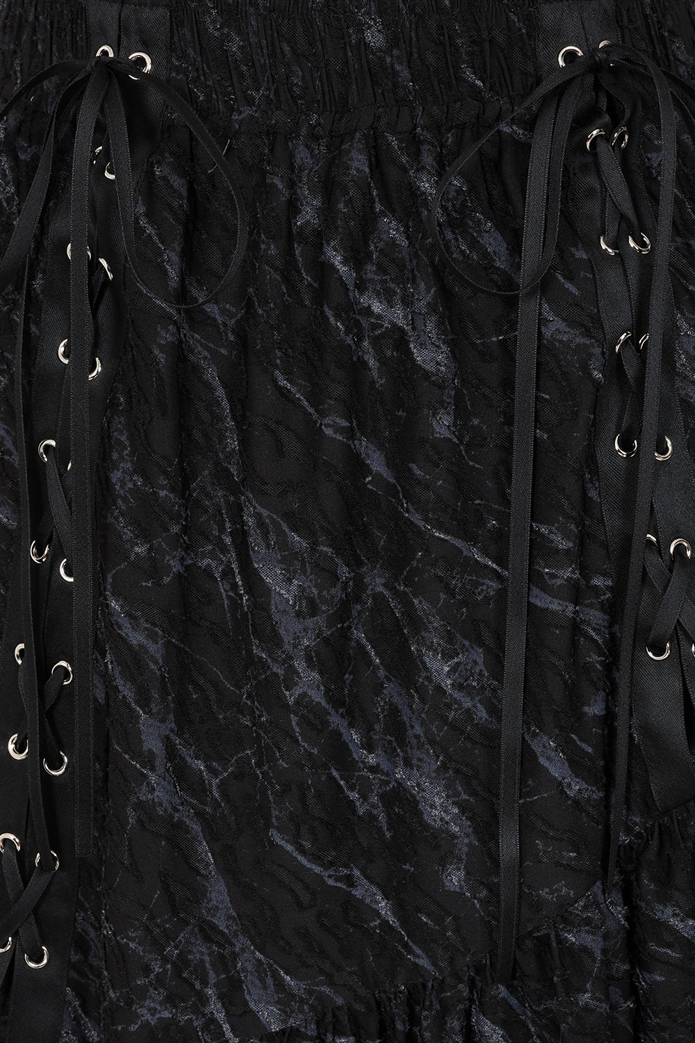 Banned Alternative Black Dark Angel Lace Up Skirt