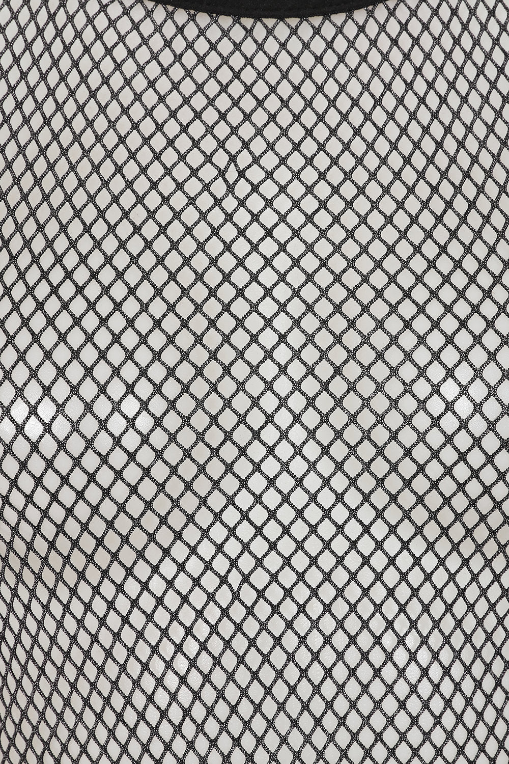 Banned Alternative Grey No Rules Metalic Fishnet Top