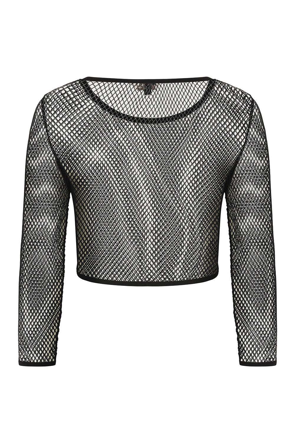 Banned Alternative Grey No Rules Metalic Fishnet Top