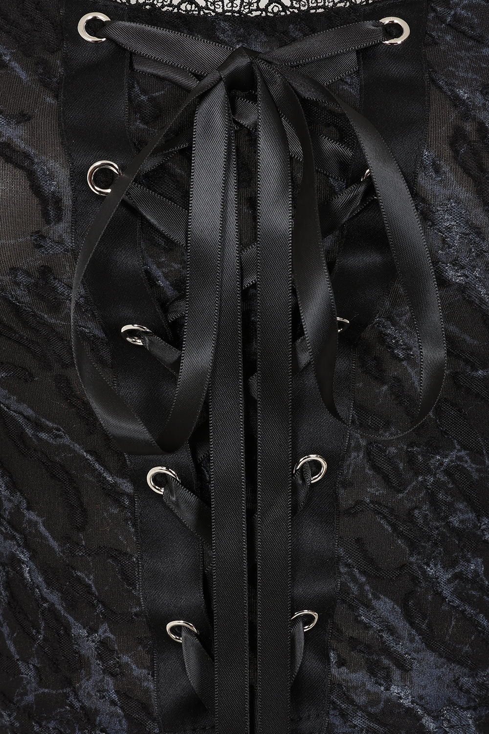 Banned Alternative Black Dark Angel Lace Up Top
