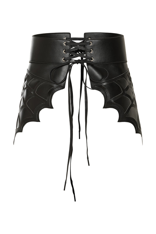 BANNED Twilight Time Corset Belt   Adjustable Cut-Out Waist Belt with Gothic Flair