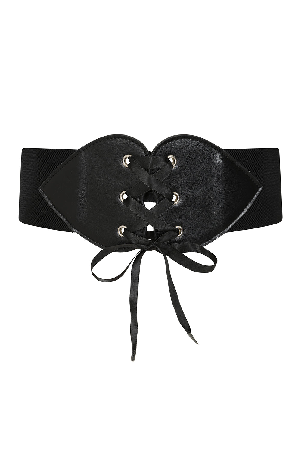 banned alternative BANNED Sweetheart Elastic Belt Retro and Rockabilly Laced Heart Elasticated Belt