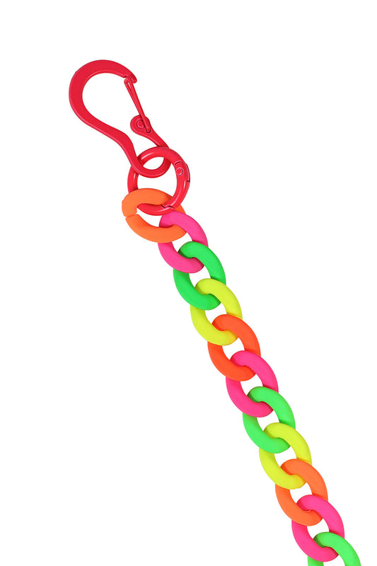 BANNED Neon Riot Trouser Chain   Bold Neon Chain Accessory for Alternative Fashion