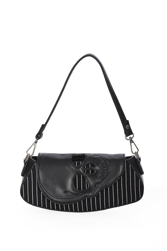 Banned Alternative BLACK CORE PINSTRIPE SHOULDER BAG