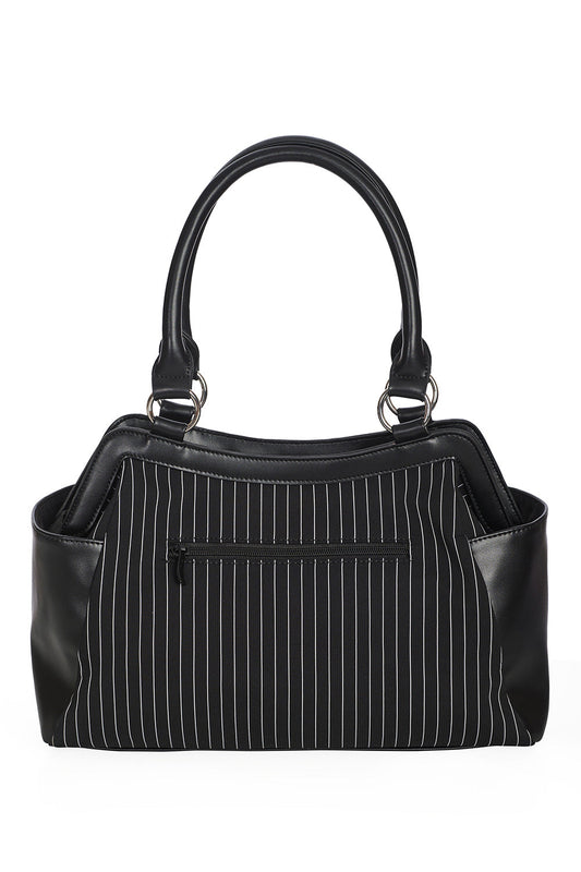 Banned Alternative BLACK CORE PINSTRIPE TOTE BAG