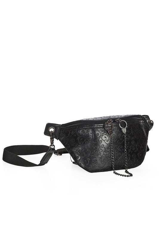 Banned Alternative DAMIEN EMBOSSED SHOULDER POUCH BAG