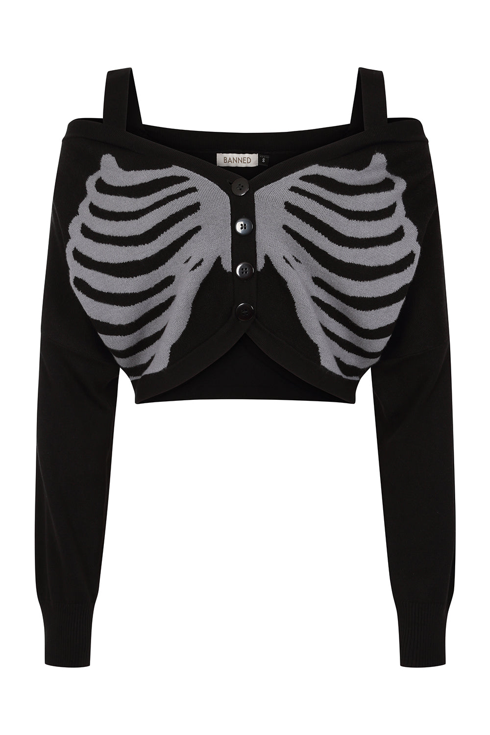 banned alternative Banned Alternative Banned Ligeia ribcage cardigan