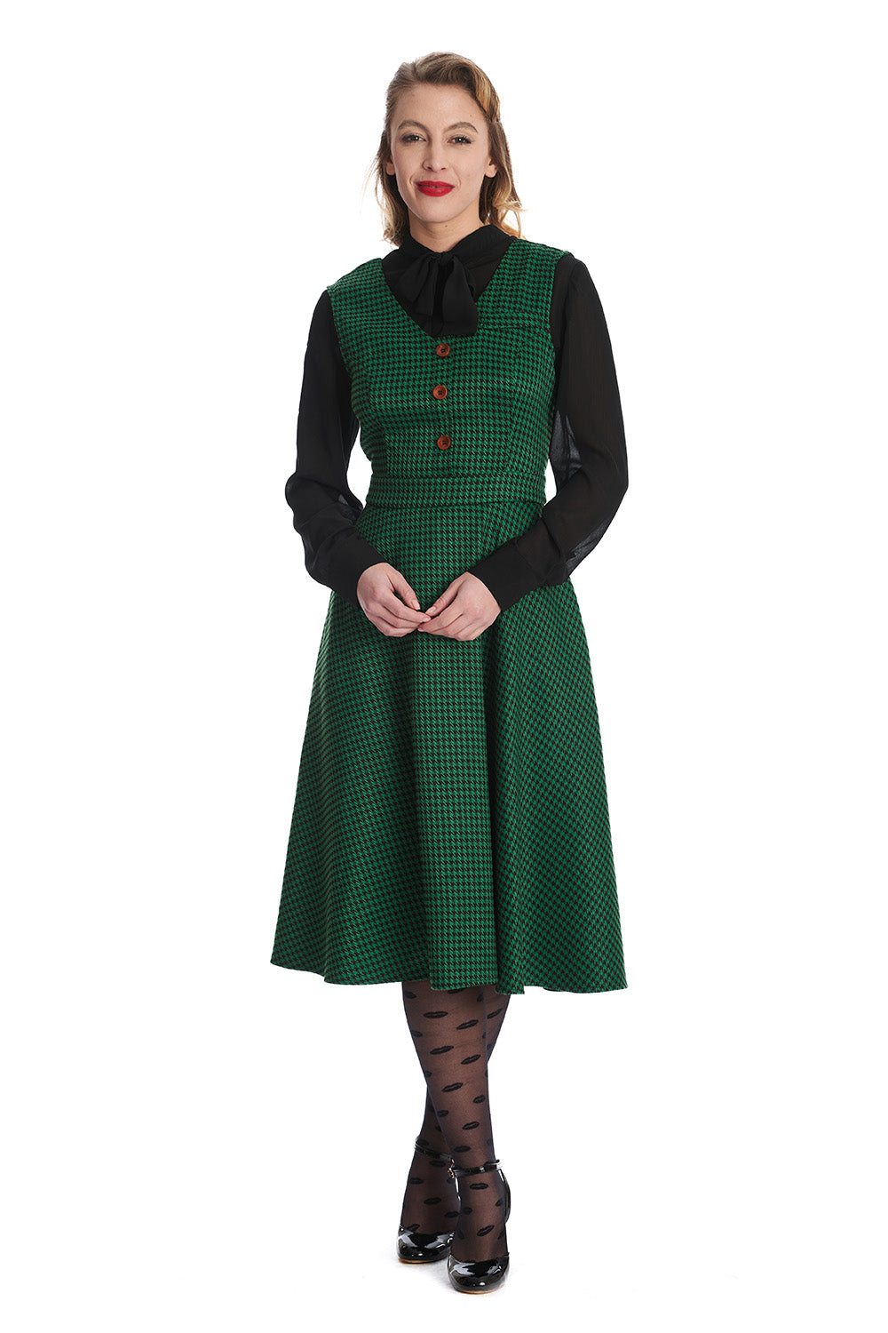 Banned Alternative HOUNSTOOTH HAPPY DRESS