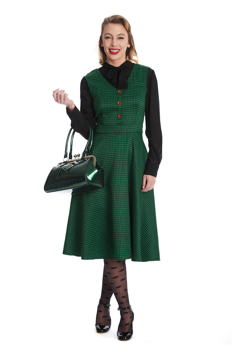 Banned Alternative HOUNSTOOTH HAPPY DRESS