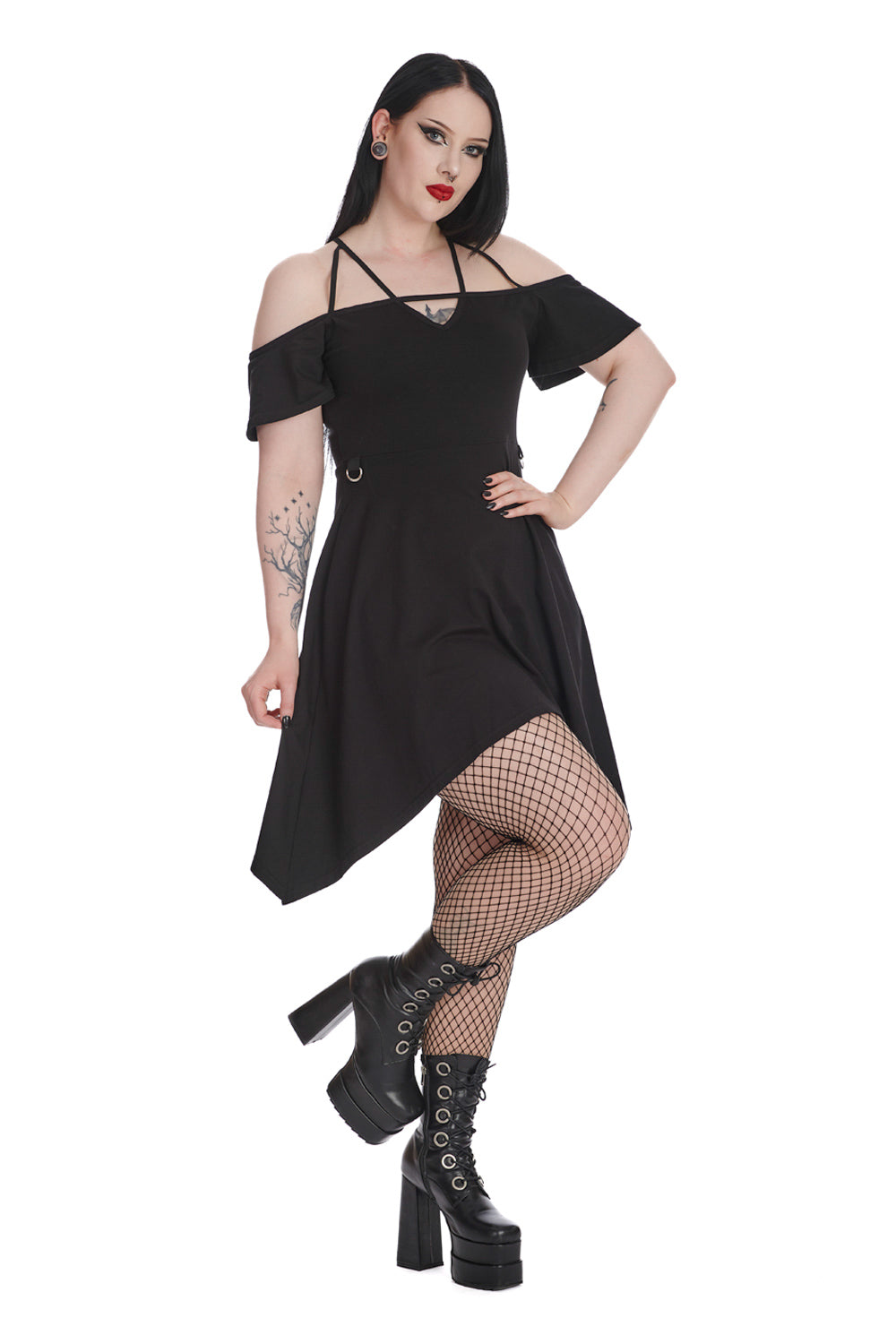 Banned Alternative WITCHING YOUR THOUGHTS OFF SHOULDER DRESS