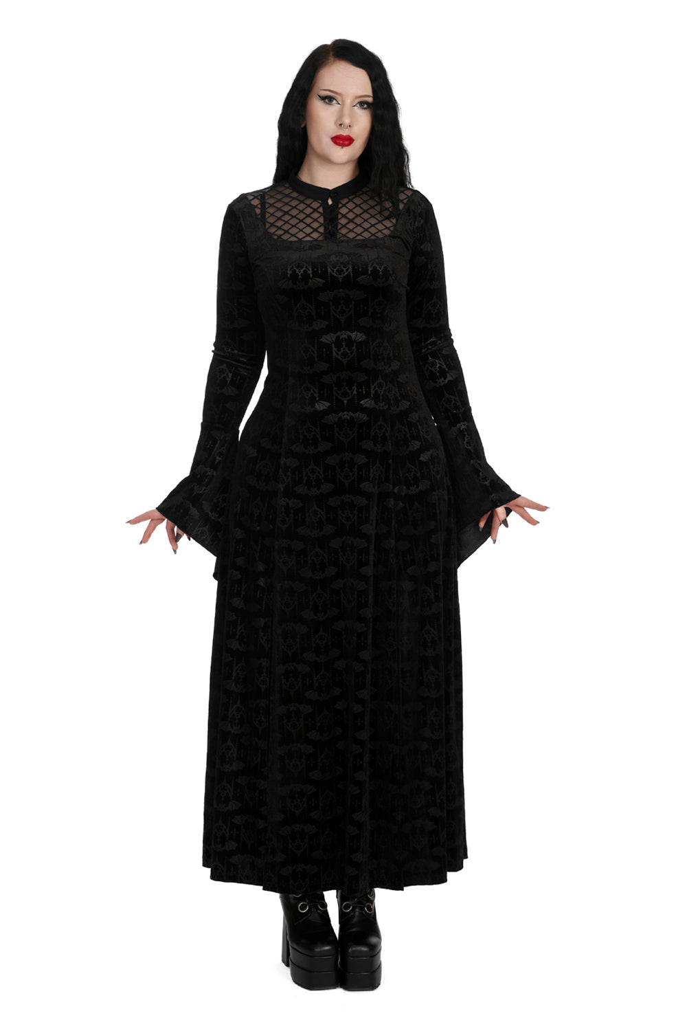 Banned Alternative HEX GOTHIC BAT DRESS