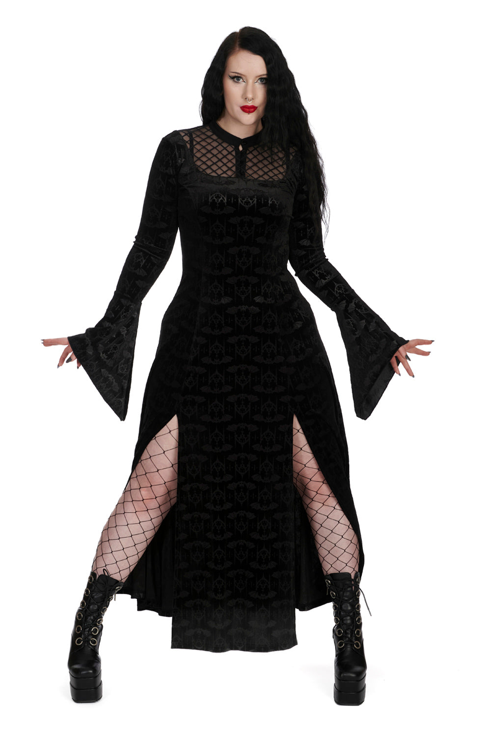 Banned Alternative HEX GOTHIC BAT DRESS